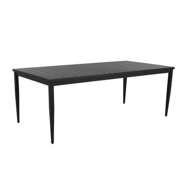 Product Image 3 for QS Brookings Aluminum Rectangle Slatted Dining Table, Midnight from Summer Classics