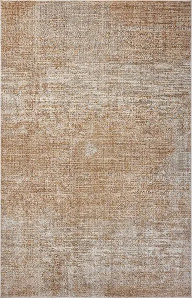 Wyatt Spice Silver Rug with a distressed, earth and sand-toned pattern in a soft polypropylene and polyester blend