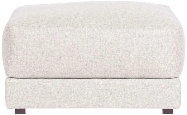 Dove Modular Sectional Ottoman in neutral Keland Pewter fabric with plush cushioning and block feet