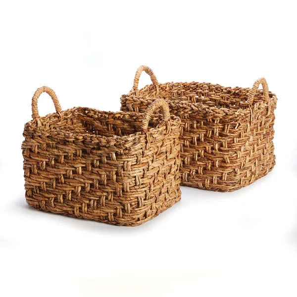 Product Image 1 for Eve Banana Leaf Baskets With Handles , Set Of 2 from Napa Home And Garden