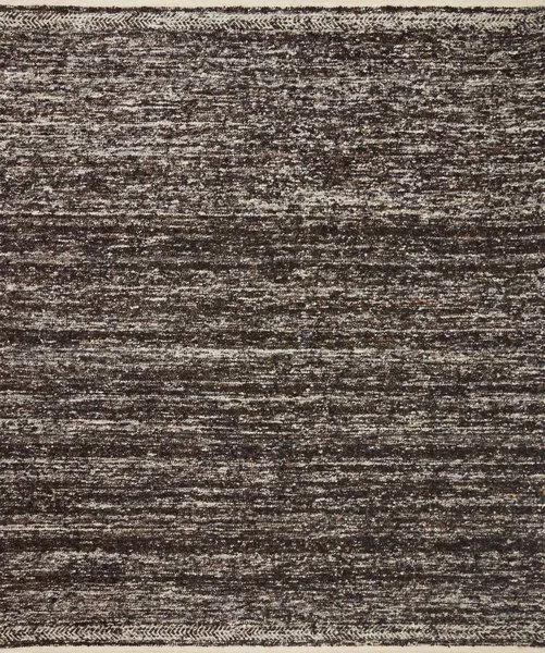 Reyla Mocha / Ivory hand-knotted modern rug with heathered textured yarn in neutral mocha and ivory tones