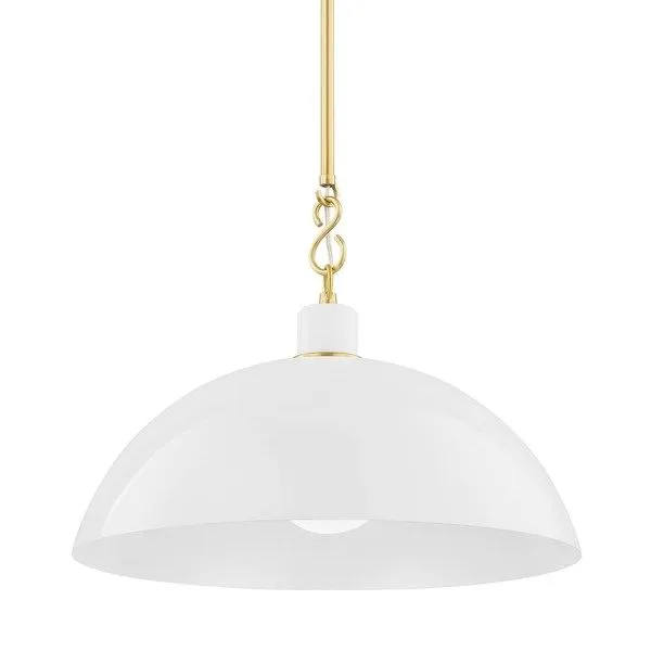Product Image 1 for Camille Large White Pendant Light from Mitzi