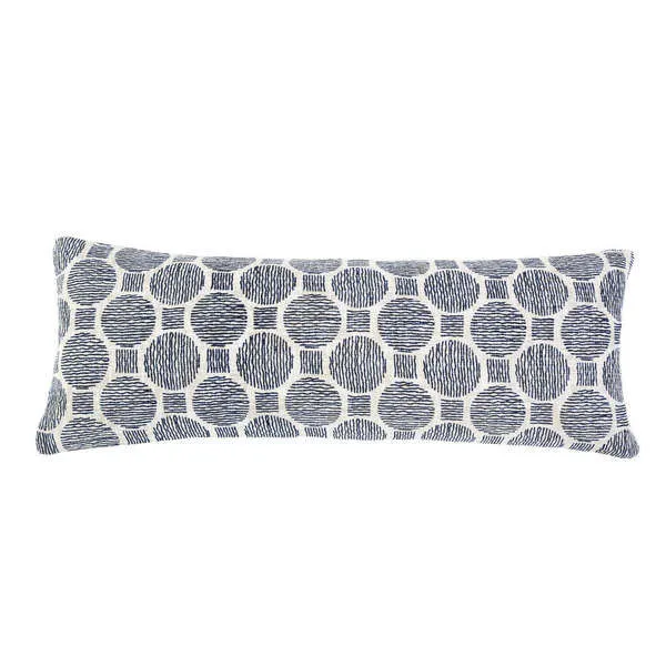 Product Image 1 for Ian 14" x 40" Cotton Decorative Body Pillow - Ivory /  Navy from Pom Pom at Home