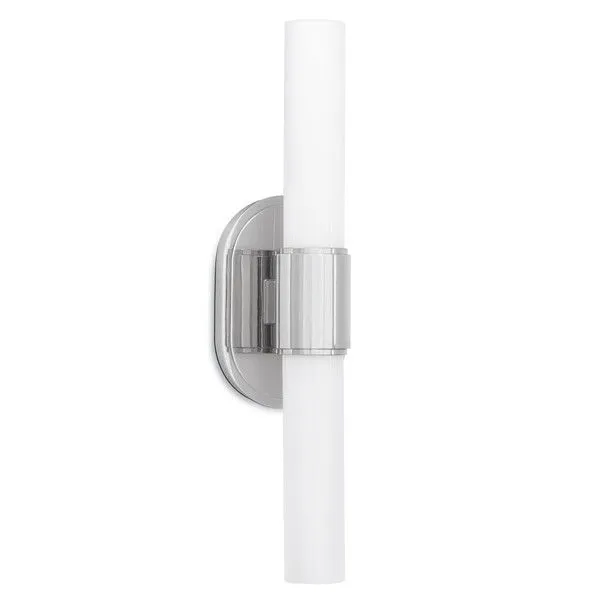 Product Image 1 for Dixon Glass Sconce Double - Polished Nickel from Regina Andrew Design