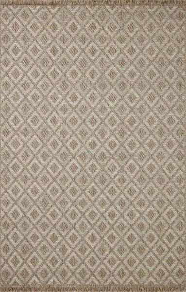Product Image 1 for Dawn Organic Modern Natural Diamond-Patterned Fringe 8'10" x 12'2" Rug from Loloi
