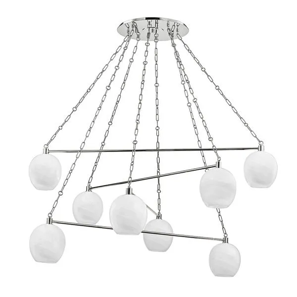 Product Image 1 for Asbury Park 8-Light Chandelier - Polished Nickel from Hudson Valley