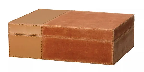 Product Image 2 for Aria Velvet & Leather Box from Jamie Young