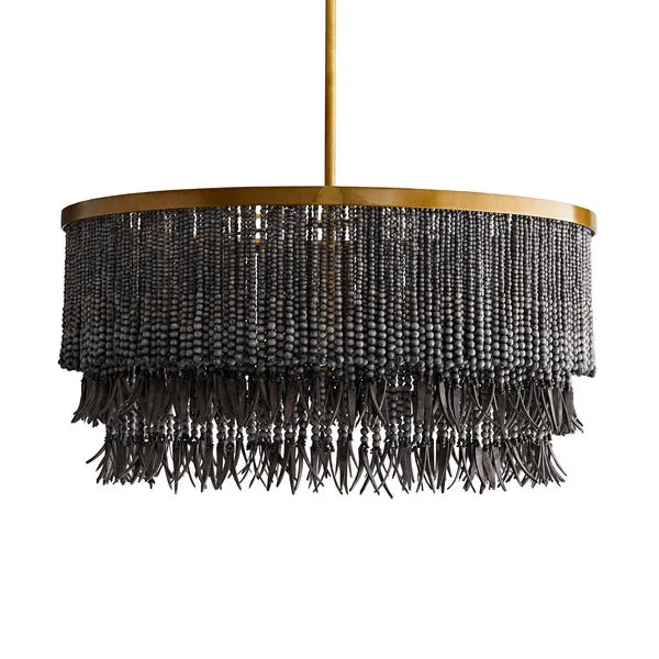 Product Image 1 for Baja Dark Gray Wood Washed Chandelier from Arteriors