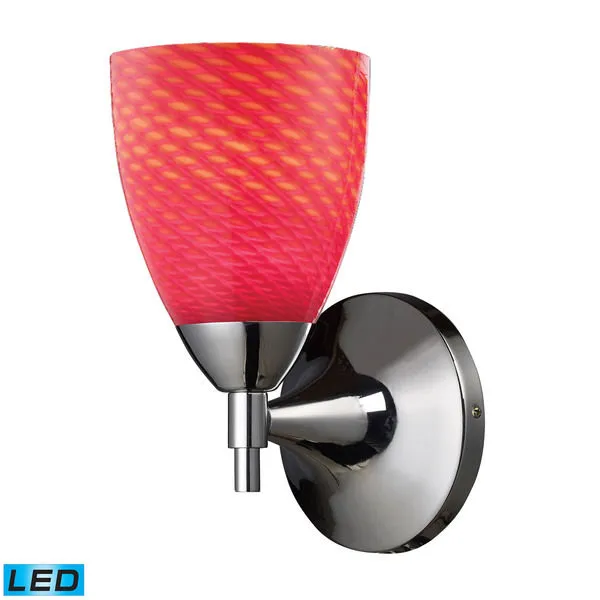 Product Image 2 for Celina 1 Light Sconce In Polished Chrome With Scarlet Red Glass from Elk Lighting