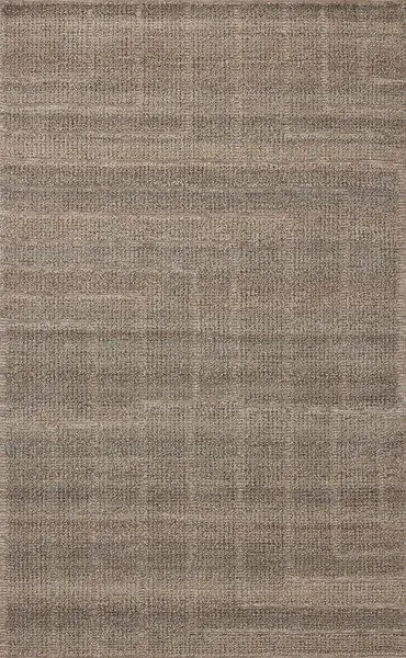 Rectangular Asha Bark Rug with an elegant neutral color and organic textured linear pattern