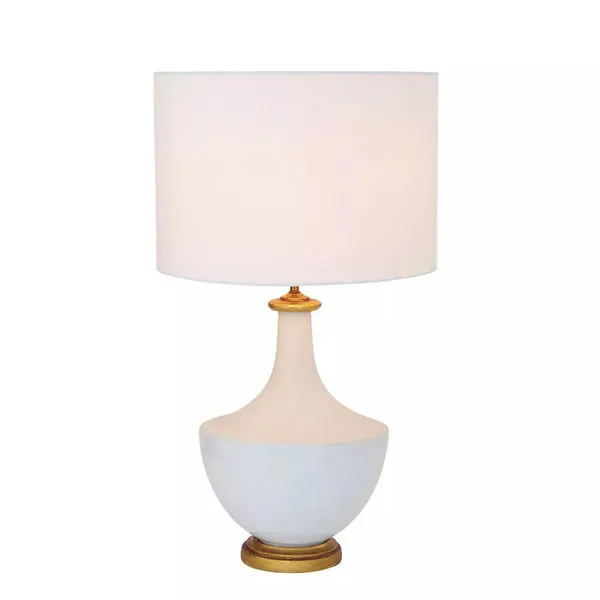 Product Image 7 for Ceramic Table Lamp With Linen Shade, Cream from Creative Co-Op