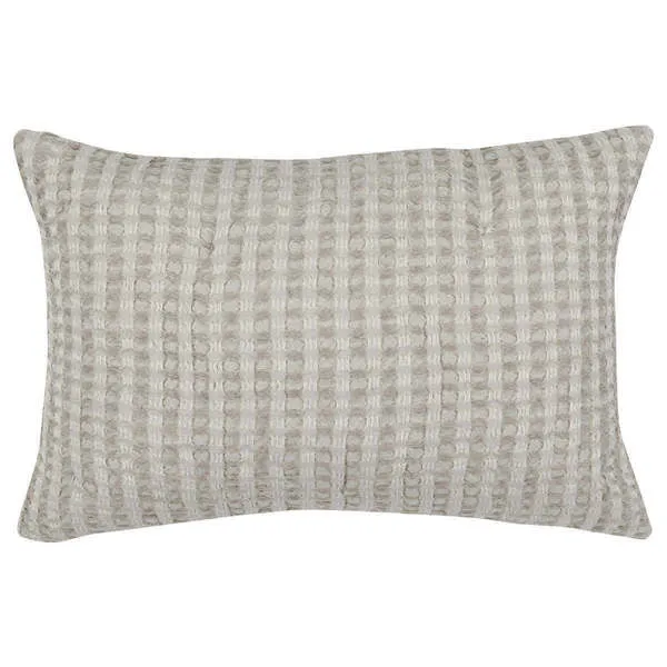 Natural quilt with a neutral palette and waffle-like textured cotton-linen weave