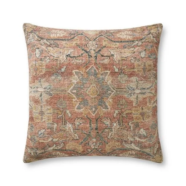 Product Image 1 for Brick / Multi Vintage-Inspired Pillow Cover - 22" Cover Only from Loloi