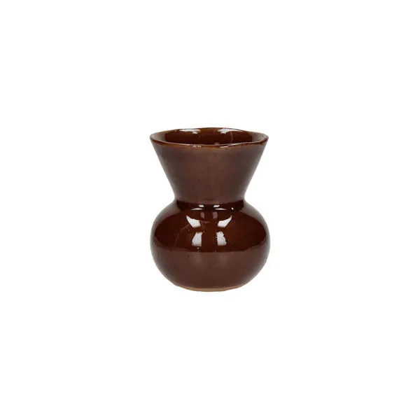 Product Image 1 for Poppy Vase Earthenware Brown Dia 3.9" from BIDKHome