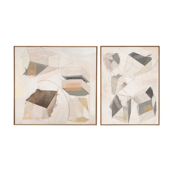 Product Image 1 for Escalate Diptych by Coup D'esprit, Framed Abstract Painting - Set of 2 from Four Hands