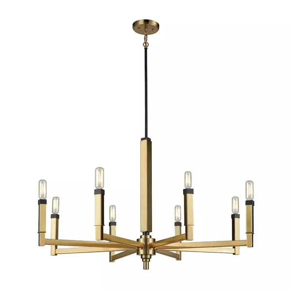 Product Image 4 for Mandeville 8 Light Chandelier In Oil Rubbed Bronze And Satin Brass from Elk Lighting