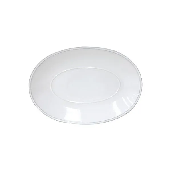 Product Image 1 for Friso Medium Ceramic Stoneware Oval Platter - White from Costa Nova