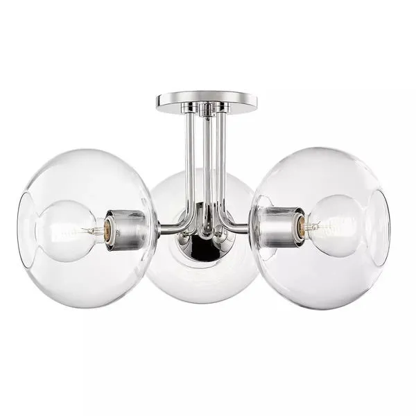 Product Image 3 for Margot 3 Light Semi Flush from Mitzi