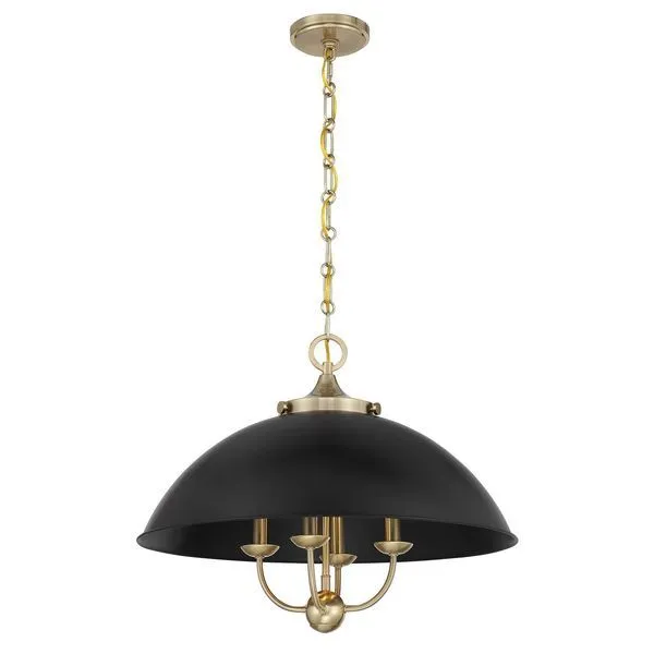 Product Image 1 for Monterey 4-Light Pendant Warm Brass from Savoy House