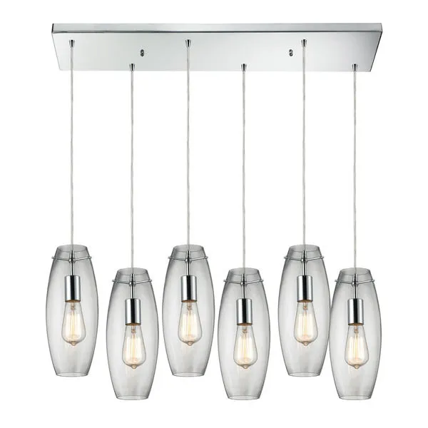 Product Image 2 for Menlow Park 6 Light Pendant In Polished Chrome from Elk Lighting
