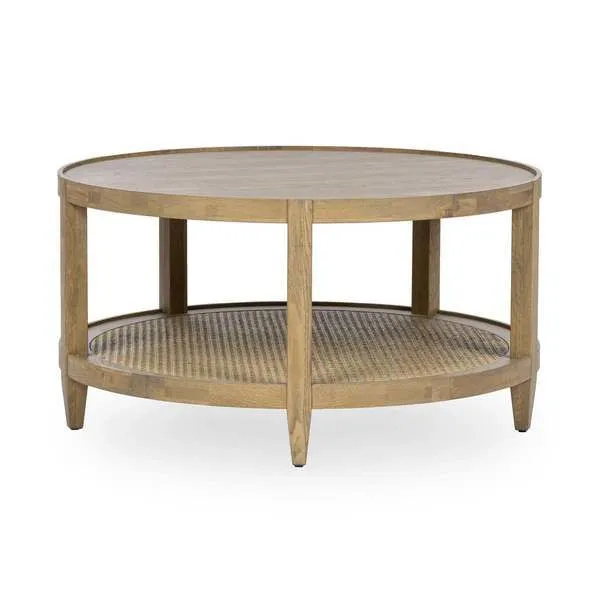 Product Image 1 for Devin Oak Wood Round Coffee Table from Classic Home