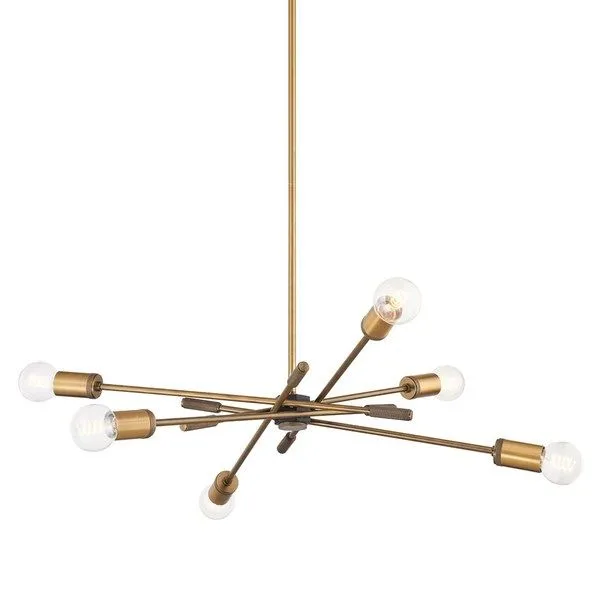 Product Image 1 for Chino Patina Brass 6-Light Chandelier from Troy Lighting