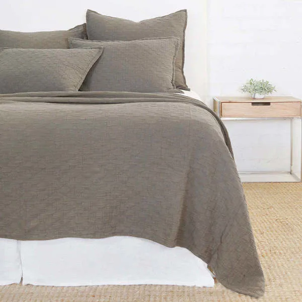 Product Image 1 for Ojai Cotton Twin Matelasse - Pebble from Pom Pom at Home