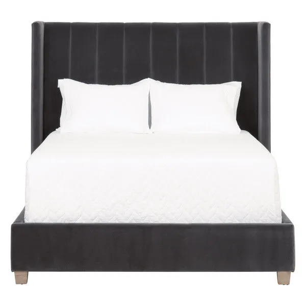 Product Image 8 for Chandler Dark Dove Velvet Bed from Essentials for Living