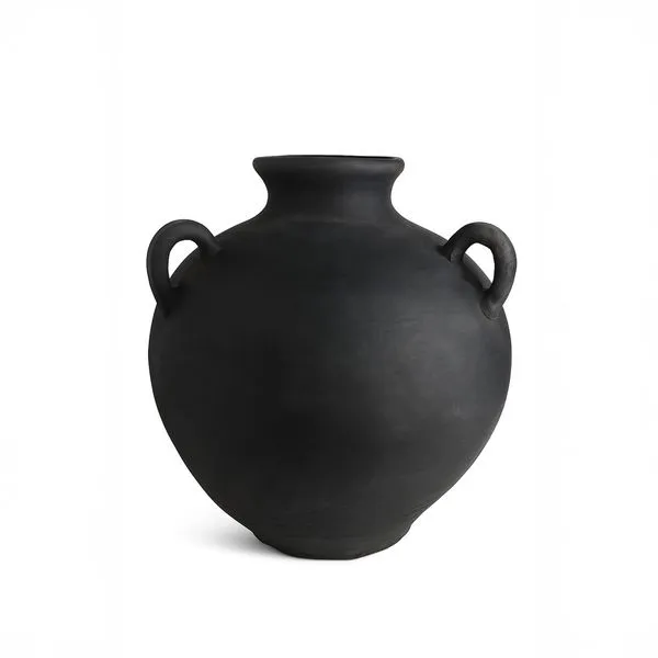 Product Image 1 for Black Terracotta Vase from BIDKHome