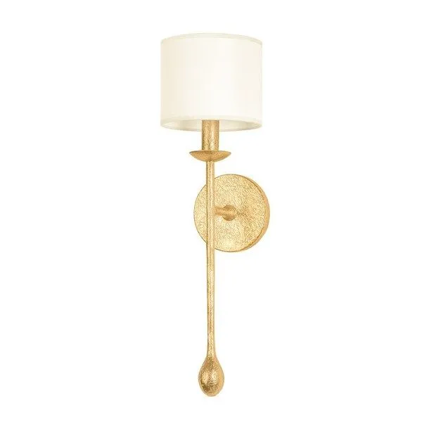 Product Image 1 for Osmond Vintage Gold Leaf 1-Light Wall Sconce from Troy Lighting