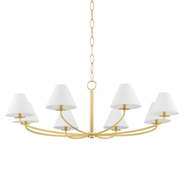 Product Image 1 for Stacey 8-Light Chandelier - Aged Brass from Hudson Valley