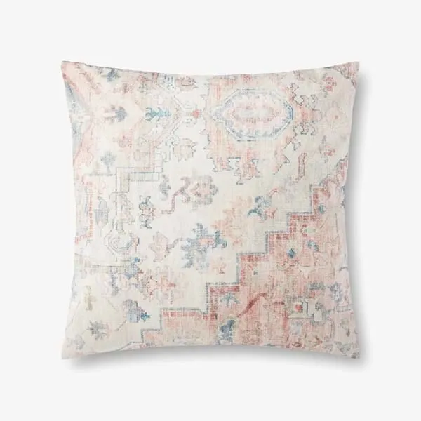 Product Image 1 for Pink / Multi Antique Inspired Polyester Printed Decorative Throw Pillow from Loloi