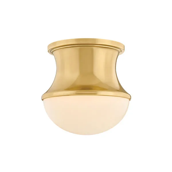 Product Image 1 for Aldrich Aged Brass Flush Mount from Hudson Valley