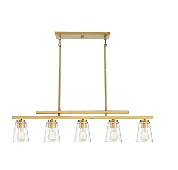 Product Image 4 for Calhoun 5 Light Linear Chandelier from Savoy House 