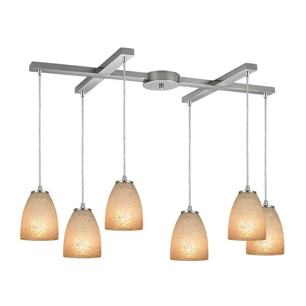 Product Image 1 for Sandstorm 6 Light Pendant In Satin Nickel from Elk Lighting