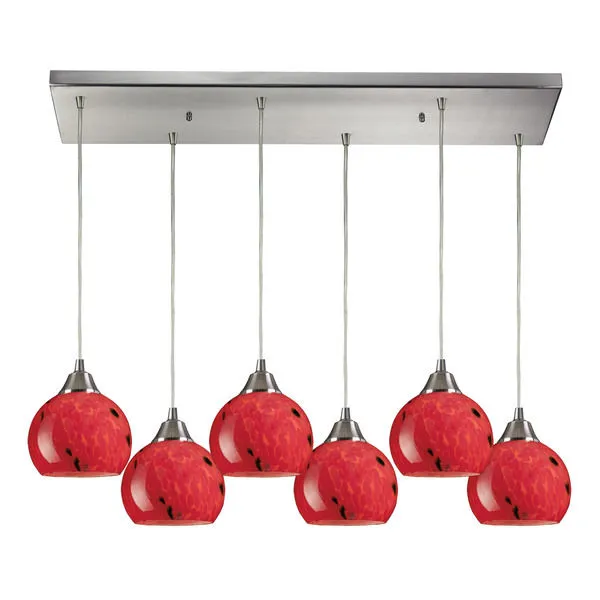 Product Image 1 for Mela 6 Light Pendant In Satin Nickel from Elk Lighting