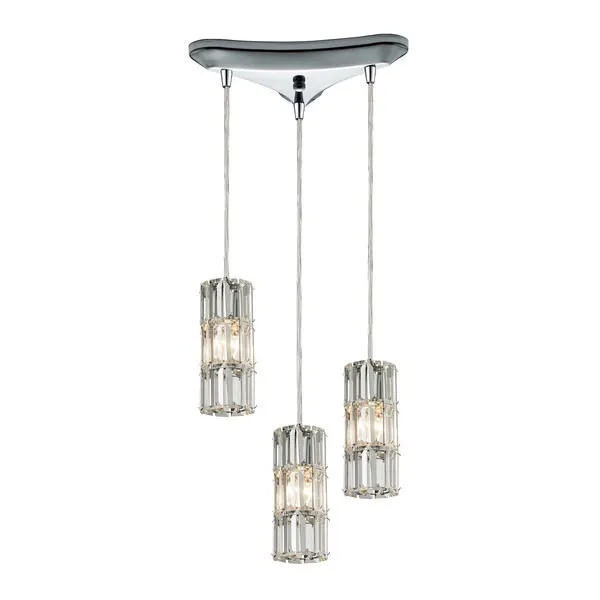 Product Image 1 for Cynthia Collection 3 Light Chandelier In Polished Chrome from Elk Lighting