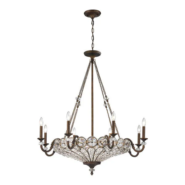 Product Image 1 for Christina 12 Light Chandelier In Mocha from Elk Lighting