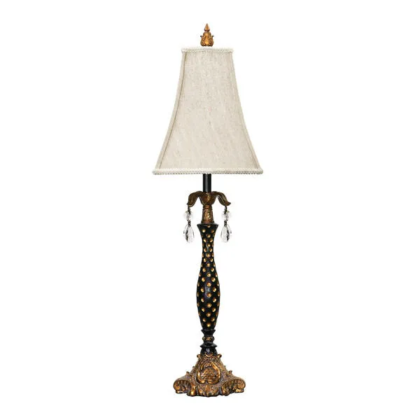 Product Image 1 for Polka Dot Table Lamp In Gold Leaf And Black from Elk Home