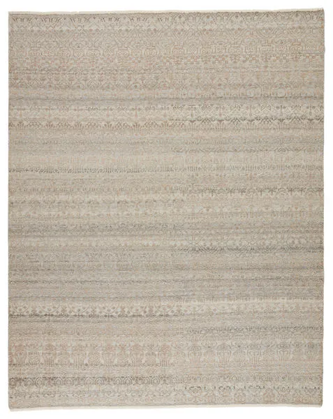 Product Image 5 for Kora Hand-Knotted Trellis Gray/ Beige Rug from Jaipur 