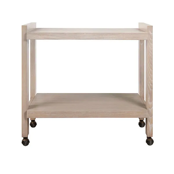 Product Image 1 for Rockwell Minimalist Bar Cart In Light Cerused Oak from Worlds Away