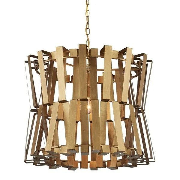 Product Image 1 for Chaconne Brass Chandelier from Currey & Company