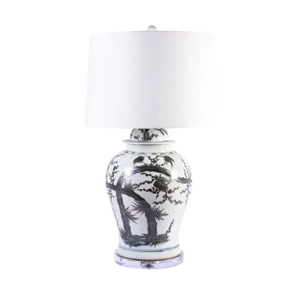 Product Image 1 for Blue & White Bamboo Temple Jar Lamp from Legend of Asia