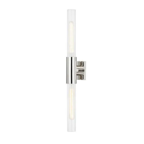Product Image 1 for Asher 2-Light Wall Sconce - Polished Nickel from Hudson Valley