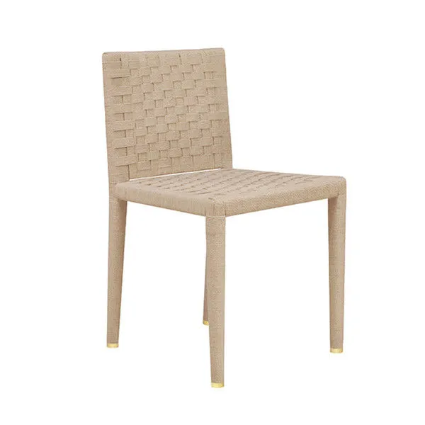 Product Image 1 for Burbank Natural Rope Basketweave Pattern Dining Chair from Worlds Away