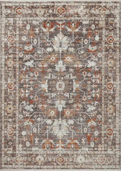 Product Image 3 for Bonney Charcoal / Spice Rug from Loloi