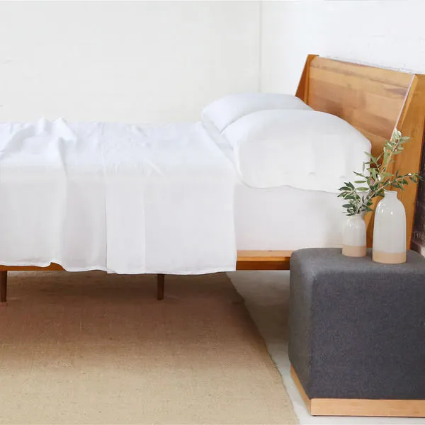 Product Image 1 for King White Linen Sheet Set from Pom Pom at Home