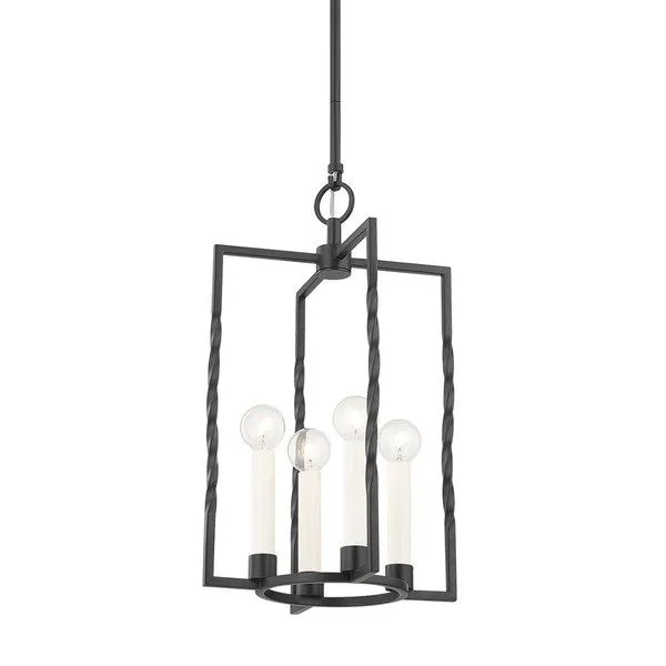 Product Image 1 for Adelaide 4-Light Small Modern Textured Black Lantern from Mitzi