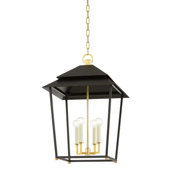 Product Image 1 for Natick 4-Light Large Lantern - Aged Brass from Hudson Valley
