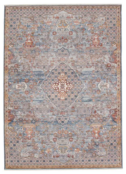Product Image 6 for Harkin Medallion Light Gray/ Rust Rug from Jaipur